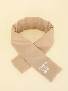 1pc Children's Scarf, Soft Winter Warm Knitted Scarf For Boys & Girls - Camel - View 1