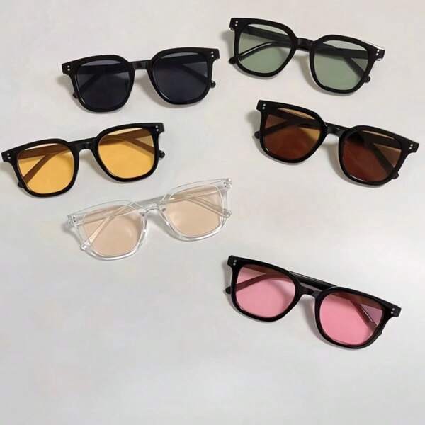 1pc Square Frame Fashion Glasses, Versatile, Sweet And Cool, For Women, Suitable For Beach, Outdoor Activities And Driving, Sunscreen And Skin-Friendly Shades Beach Accessories Halloween Basics Fall Winter Women Outfits Clothes Business Casual Gifts For Summer Beach Vacation,Outdoor,Travel
