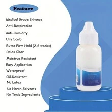 2入組前方蕾絲假髮膠和蕾絲膠去除套裝,無痕防水替換髮粘合劑 - 顏色 - 查看 2