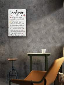 1入裝有德文書寫 Zuhause Ist Wo Das Leben Beginnt 的金屬牌,8x12英寸的鄉村風格的牆面標牌,適用於家居裝飾,是送給朋友、父母和戀人的禮物 - 彩色 - 查看 6