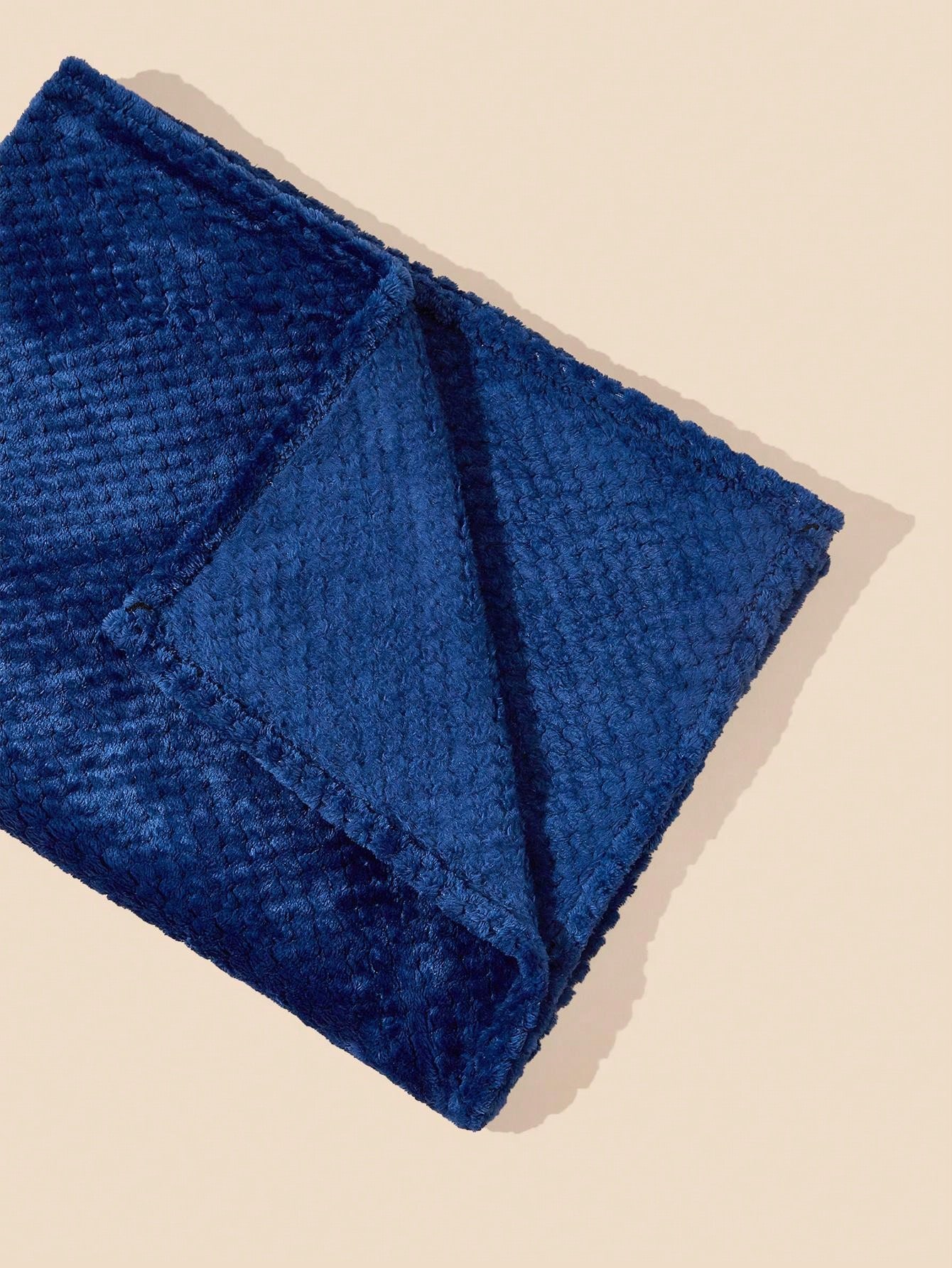 1pc Baby Comfortable And Soft Blue Gingham Swaddling Blanket, Suitable For Home Or Travel, Four