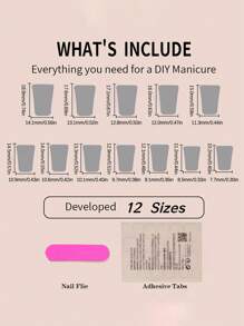 24入超大虹鴨指甲貼,超長法式甲貼,瓷娃娃款式黑色指甲貼,情人節粉紅禮品盒裝,適用於y2k風格美甲店