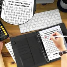 100 Envelopes Saving Challenge,Envelope Challenge Binder,Savings Book With Cash Envelopes,Saving Challenge Binder - Yellow - View 5