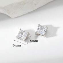 1 Peça Clipe De Orelha Magnético De Aço Inoxidável Com Zircônia Cúbica De 4 Garras Para Uso Diário E De Festival Masculino (adequado Para Orelhas Não Perfuradas)