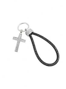 1PC Rhinestone Keychain Heavy Industry All Rhinestone Creative Keychain Eagle Rabbit Cross With A Variety Of Colors For You To Choose From. A Sparkling And Personalized Keychain Is Great For Sending Friends And Family - Color - View 18