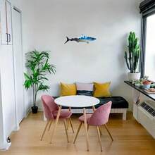 1pc Iron Art Shark Shaped Ornament For Home Decoration - D - View 4