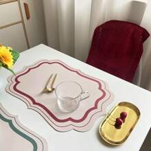 白色防滑可水洗易於清潔的餐墊,廚房餐墊,家庭廚房客廳桌面裝飾咖啡廳西餐墊 - 綠色 - 查看 4