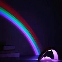 1 Miếng Tuyệt vời May mắn Cầu vồng Ánh sáng , Đáng yêu Led Thay đổi màu sắc Cầu vồng Máy chiếu Đèn ngủ , Lãng mạn Led Cặp đôi Đèn ngủ Quà sinh nhật - trắng - Xem 4