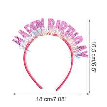 LORDWEY Happy Birthday Headband Birthday Decoration Hat Crown Party Decoration For Birthday Supplies - Gold - View 7