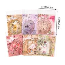 1booklet/10pcs Vintage Lace Hollow Paper - Collection, Watercolor Scrapbooking And Journaling Diy Material - Multicolor - View 2
