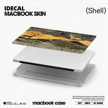 油畫金鹿圖案筆記型電腦保護套相容於 Macbook 和 Microsoft 筆記型電腦 - 黃色 - 查看 12