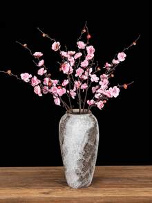 1入組秋季人造梅花花束,適用於情人節禮物束裝、婚禮裝飾、新娘手持花、腕花、胸花、家中飯廳臥室花瓶裝飾、diy生日派對蛋糕材料、新年裝飾材料、攝影道具 - 粉色 - 查看 3