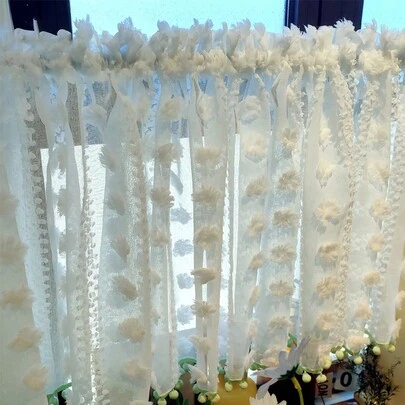 1pc American Luxury French Style Kitchen Curtain For Window/Door/Room Divider