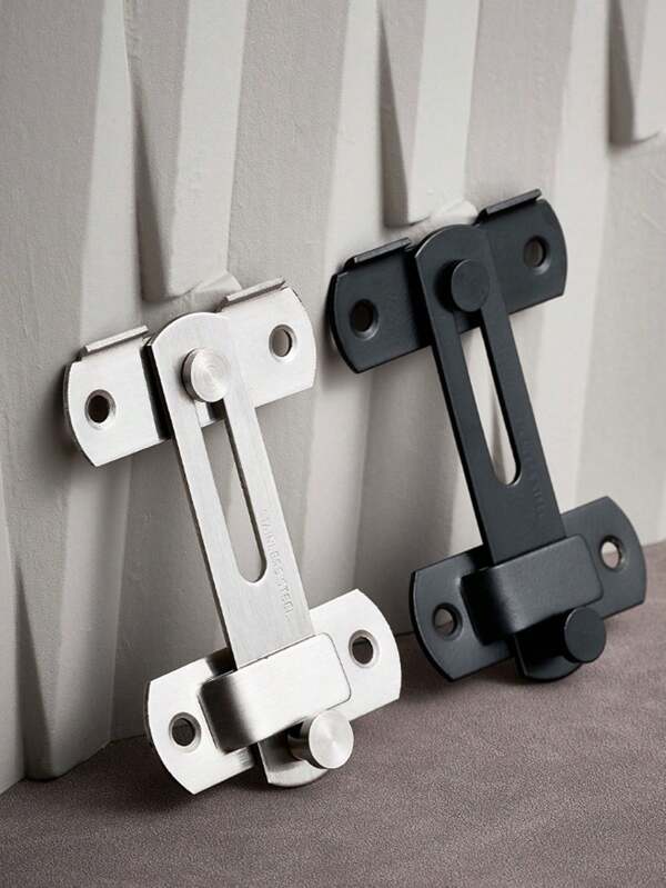 1pc Stainless Steel Door Lock Clasp, OldFashioned Latch Burglar Lock