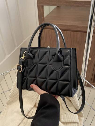 1 Stück Handtasche mit Schultertrageriemen und Umhängetasche, Prägung im Krokodilleder-Muster