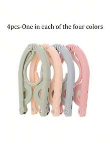 Multi-Functional Plastic Clothes Hanger ,Travel Space Saving Foldable Hanger Creative Clothes Rack Hanger Travel Accessories,Portable Multi-Functional Travel Folding Drying Rack,Clothes Hanger For Travel(Two Types Of Buckle Styles Are Randomly)Travel Essentials Vacation Holiday Back To School Supplies School Stuff School Essentials - Multicolor - View 14