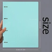 A Blue A4 Folder, Loose Leaf Storage Booklet, Four Hole Punched Folder, D-Shaped Quick Work Folder, Student Test Paper Organizing Folder - Blue - View 2