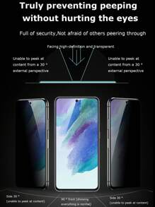 2pcs Anti-Glare & Anti-Static Privacy Screen Protector Compatible With Samsung - Black - View 7