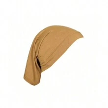 1 cái Modal Màu thuần Thùng Mũ Đàn hồi cao Đáy Mũ Của phụ nữ Ả Rập Khăn quàng cổ Mũ - Lạc đà - Xem 6