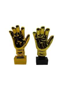 足球獎盃世界杯守門員獎杯金手套獎粉絲紀念品樹脂工藝品 - 28CM金色底座 - 查看 1