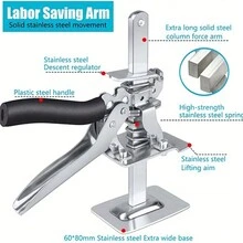 1pc Professional Lifter, Tile Height Adjuster, Cabinet Door Jack For Household Use - Silver - View 7
