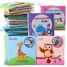 Early Education Development: Soft Baby Cloth Book - Perfect For Baby Shower & Birthday Gifts! - Purple - View 2