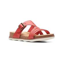 Clarks Womens Slip On Slides Slide Sandals - coral - View 2