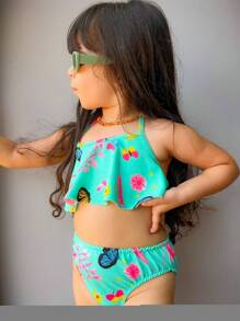 Young Girls Bikini Sets - 綠色 - 查看 4