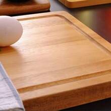 1個日式實心相思木矩形托盤,適用於牛排,吐司和糕點,適合早餐,下午茶,戶外野餐和各種節日晚宴 - 黃色 - 查看 7