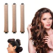 Heatless Hair Curler, Flexi Rods With Hook, Heatless Curling Rod For All Hair Types, No Heat Curlers To Sleep In, Overnight Heatless Curls For Blowout Hair - Black - View 9