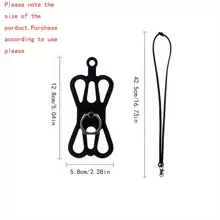 1 st. Mobiltelefon Nyckelknippa Band Hållare , Silikon Nyckelknippa Band , Justerbar Telefon För Runt Nacke , Kompatibel med Smartphones - Multifärgad - Visa 3