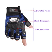 2024 New Year Gift/Lovers Style/Valentine's Day Gift Half Finger Gloves For Cycling Fitness Riding Motorcycle-1pair - Blue - View 2