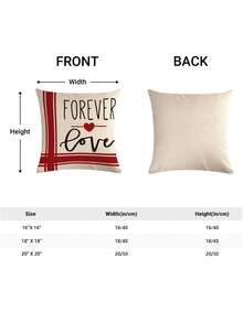 4pcs/Set Sweet Valentine'S Day Pattern Decorative Pillowcases (Pillow Insert Not Included) For Decorating Family Sofa - Multicolor - View 6