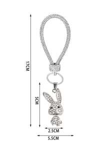 1PC Rhinestone Keychain Heavy Industry All Rhinestone Creative Keychain Eagle Rabbit Cross With A Variety Of Colors For You To Choose From. A Sparkling And Personalized Keychain Is Great For Sending Friends And Family - Color - View 12