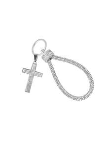 1PC Rhinestone Keychain Heavy Industry All Rhinestone Creative Keychain Eagle Rabbit Cross With A Variety Of Colors For You To Choose From. A Sparkling And Personalized Keychain Is Great For Sending Friends And Family - Color - View 8