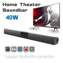 Barra de Sonido para Teatro en Casa Inalámbrico con 4 Altavoces de Sonido Envolvente y Subwoofer para TV, Sistema de Audio Portátil - Negro - Ver 1