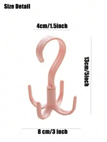 2pcs Multifunctional 4-Claw Rotating Hook For Bags, Hats, Clothes, Storage And Hanging - Blue - View 7