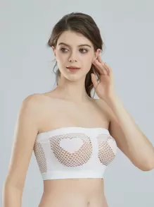 Women's Strapless Wrapped Chest Wirefree Bra, Sexy Backless, Highly Stretchy & Comfortable - White - View 1