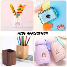 100款風格（10貼）彩虹暫時性紋身貼紙,可愛的卡通美學貼紙,理想的diy、獎勵、兒童青少年成年人萬聖節聖誕生日派對用品、裝飾和禮品 - 彩色 - 查看 7