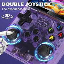 R36s復古手提遊戲玩家,linux系統3.5英寸ips螢幕,可攜式口袋視頻播放器,內置15000多款遊戲的迷你遊戲機,手提遊戲機 - 紫色 - 查看 8