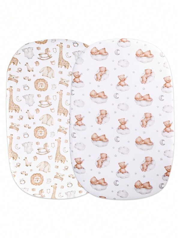 2PCS Fitted Crib Sheet Soft Breathable Microfiber Sheets, Fits Standard Size Crib Mattress 33in X 17in*2in Love Valentine