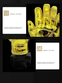 足球獎盃世界杯守門員獎杯金手套獎粉絲紀念品樹脂工藝品 - 28CM金色底座 - 查看 6