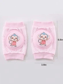 Bebé 2 piezas Rodillera de mono con estampado - Rosa - Ver 4