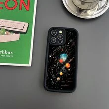 Neutral Thickened Tpu Soft Phone Case With Accurate Camera Hole, Shockproof, Compatible With Iphone 7/8/11/12/13/14/15/X/Xr/Xs/Pius/Pro/Pro Max/Se2 - black[0] - View 1