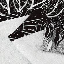 1條黑白色生命之樹太陽月亮印花法蘭絨毛毯,柔軟保暖的沙發、臥榻和床上抱枕毛毯 - 黑與白 - 查看 6