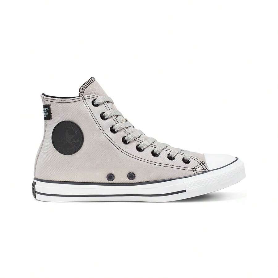Converse 鴨舌灰色和木炭色高筒隨意校園運動休閒鞋 - 灰色 - 查看 1