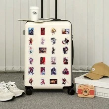 50pcs Cartoon Anime Rwby Four Colors War Stickers, Ins Style Material, Glass Cup, Notebook, Phone Case, Luggage, Refrigerator, Computer, Hand Account, Desktop Decoration, Handmade Diy Sticker, Self-Adhesive, Waterproof - Multicolor - View 9