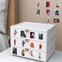 50pcs Cartoon Anime Rwby Four Colors War Stickers, Ins Style Material, Glass Cup, Notebook, Phone Case, Luggage, Refrigerator, Computer, Hand Account, Desktop Decoration, Handmade Diy Sticker, Self-Adhesive, Waterproof - Multicolor - View 5