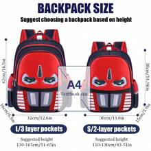 Boys Backpack, Anime Cartoon Student Schoolbag, Lightweight Children's Backpack, Multifunctional Outdoor Travel Backpack, Birthday Gift, Suitable For Primary School Students Aged 6-14