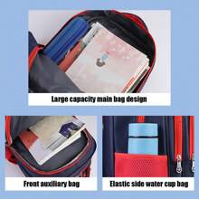 Boys Backpack, Anime Cartoon Student Schoolbag, Lightweight Children's Backpack, Multifunctional Outdoor Travel Backpack, Birthday Gift, Suitable For Primary School Students Aged 6-14